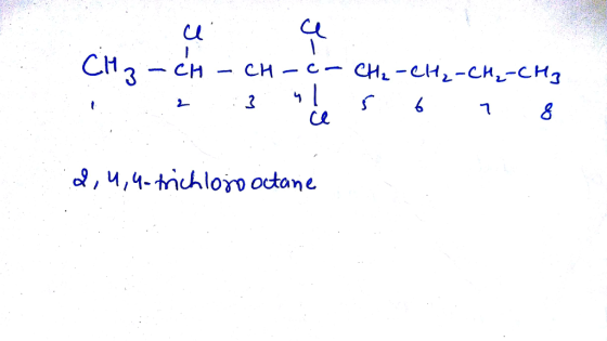 Cl CL cl , ч, 4-tichlo o octane