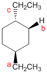 The cyclohexane derivative shown exists primarily