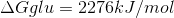 AGglu = 2276kJ/mol