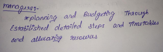 manageasy. planning and Budgeting Through Estabilished detailed steps and timetables cere allocating resources