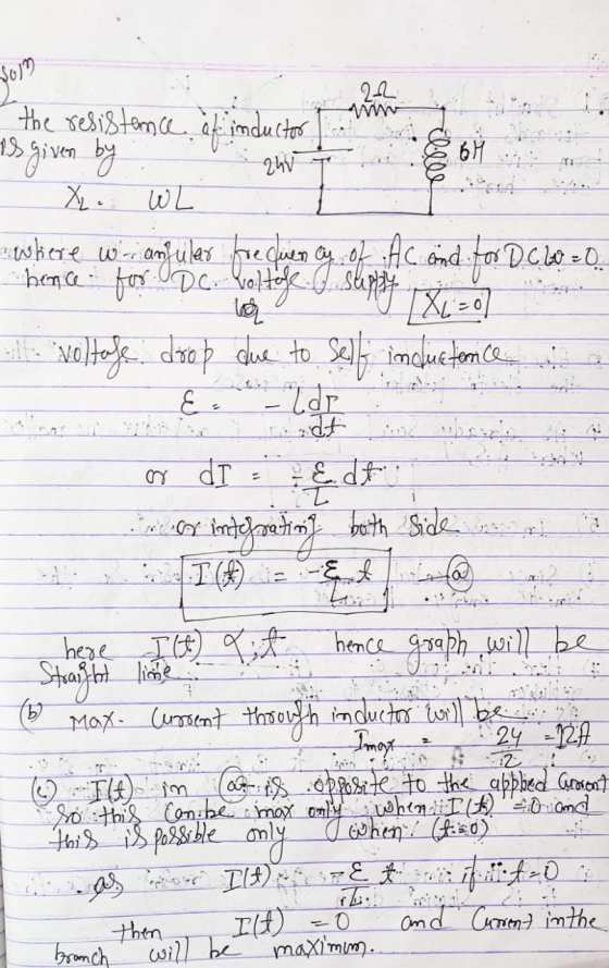 son 22 is given 64 2h 0.00 9. wybiere wamec Wolteplecy Ac cind tos DC WD = D. the resistence of inductor XL. hence for lo XL=