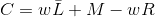 C=w\bar{L}+M-wR