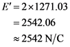 E = 2x1271.03
= 2542.06
2542 N/C