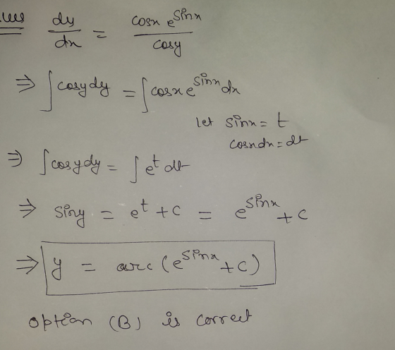 let sinnat condrat casydy = {case Standar - Seasydy - Jetch siny = et tc = esperate > y = arc Cestimate) optian (B) is correc