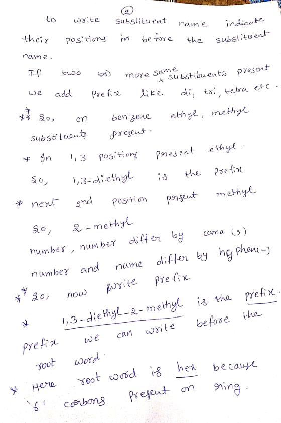 to write substituent in before name the indicate substitue their positions name. If two or more same hibstituents present we