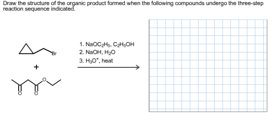 Draw the structure of the organic product formed w
