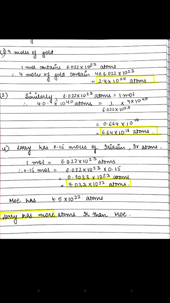 022XID*atoms 2-4 x 1024 arbres 5022x 1023 = o.ce4 x 10 023 x1022 atonms 4.5Xlo-.amu moe atoms x thenMoe Moe-hA