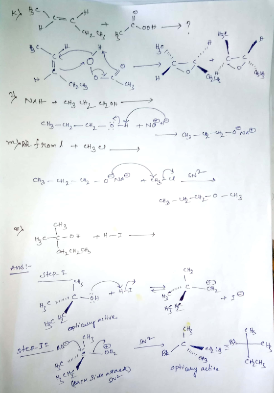 1 CHOOH - + C- C сн, см; 7 NAH & CH₂ CH₂ ch oh CH₂ - CH₂ - CH₂ - ok+NG - CH3 – CH-0-0 NAD made fromd & CHz el SN2 CH₂ - CH₂ -