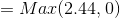 = Mar(2.44, 0)