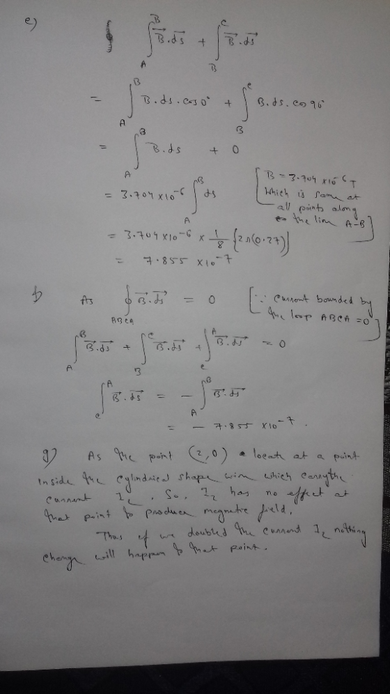 Rose B. Bods.coso + Bods.co 96 - Bids to B-3.704 Nisst = 3.704x10-6 which is same at all points along to the lion ALB! = 3.70
