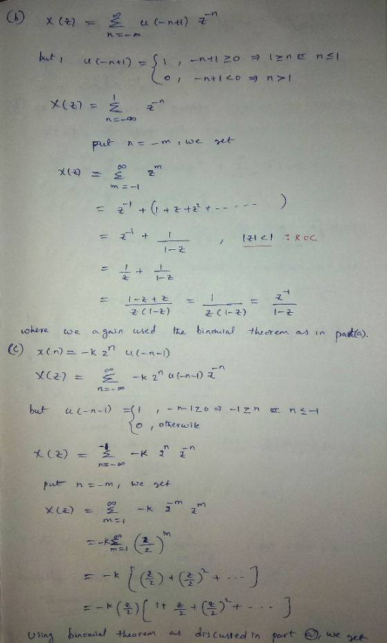 but u n) 굿 -Z uohene ve again used ta bina erem as in pate) o ofterwile put n=-m , we get m되 门luA edin part @j we gee-