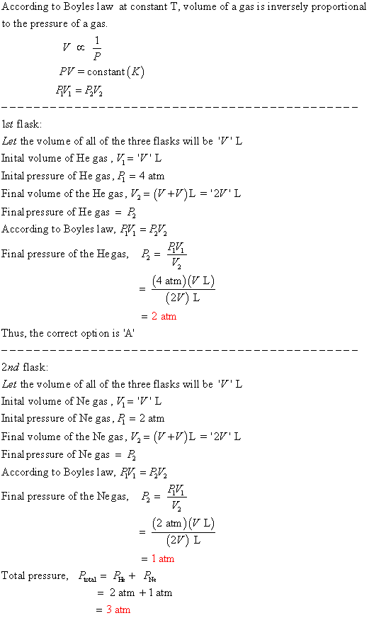 ---- ------- According to Boyles law at constant T, volume of a gas is inversely proportional to the pressure of a gas. va PV