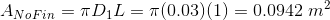 AnoFin = DiL = (0.03)(1) = 0.0942 m2