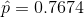 P=0.7674