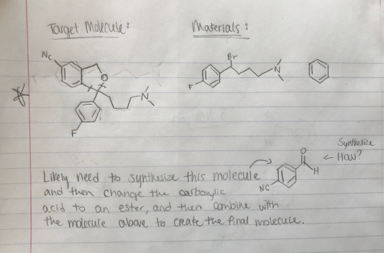Materials Toget manuel Ha Lilely need to suntlusize this molecule and then chanye the carbaiufic acid to on ester, and than c
