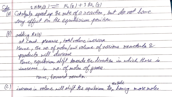 2Nbozla ) = N2(g) + 3 Boy ( ) Catolysty speed dep the rule of a seacher, but de not have wamy effect on the equilibrium pozit