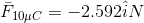 \bar{F}_{10\mu C}=-2.592\hat{i}N