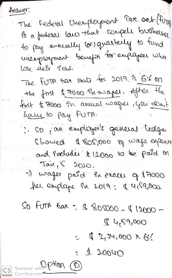 Anewer! The Federal Unemployment Tax act (fum is a federal law that compels business to pay annually cong quartelly to find u