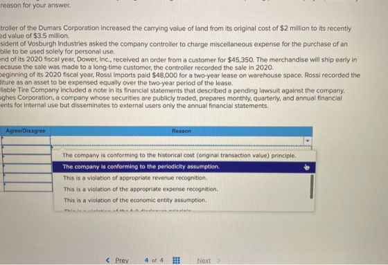 reason for your answer. troller of the Dumars Corporation increased the carrying value of land from its original cost of $2 m