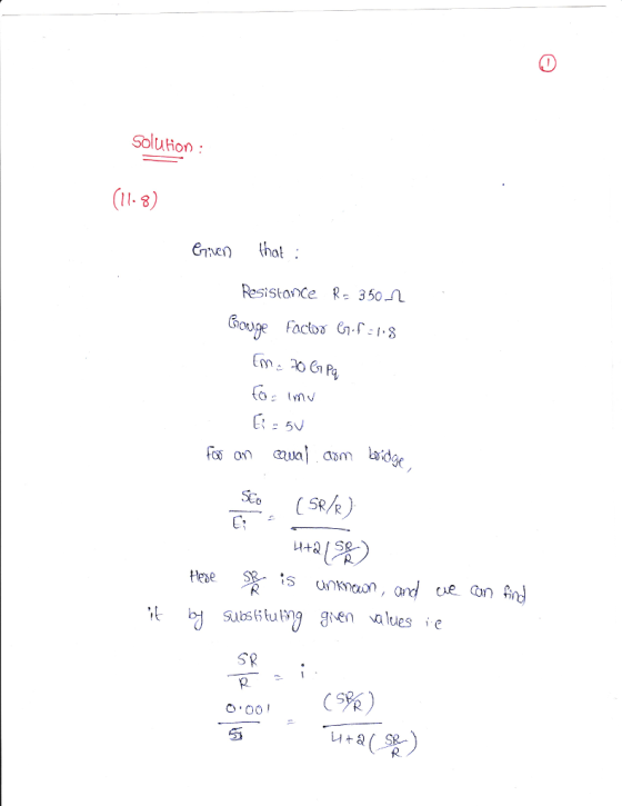 Solution (1-3) Resistance R 350n C, Hede SR p. R.