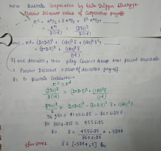 Pheseut Dis count valueof Coopereh on payoß 2. 2Ci5) (1-5) 252(808 (I-S) at one deviale, then play Cousnot Gaup nest Nriod on