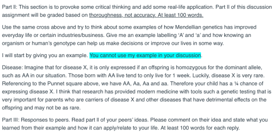 Part I: This section is to provoke some critical thinking and add some real-life application. Part II of this discussion assi