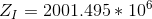 Z_{I}=2001.495*10^{6}