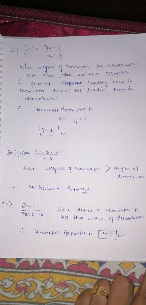 ni2-3 tohn Ond clenominaror da re hummto than hoirona1 Asymptok Samt Choetiener Leading tem fn cvidea by iadiny term in Is gi