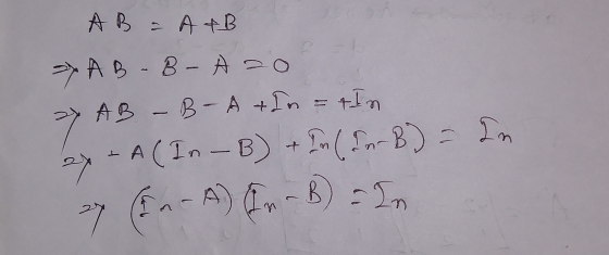 АД : A+B >> AB -B- Azo 2x AB - B - A + In = + In lex - A (In-B) + In (for B) = In 27 (In-A) In - B - In.