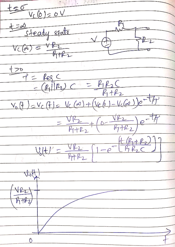 0 ان (6) میت Steady state Vacav -- to - م وها و (الله) - /1-راي نادر ع) - (ع) V (1) ا ه » R R2C RtR2 V( - Ptrz عدم W-2.1.1 --