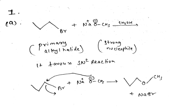 Na -+ CM3 primany aik halide nucleaphile 4 +avou SN Reactionn BY NaBY