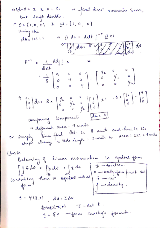 soldull= 2 & nato final diret remain same but length double. 20=(1,0, ) & N:11,0, 0) Ming thin dA: 1x1=1 ? da = delf f - Nxi