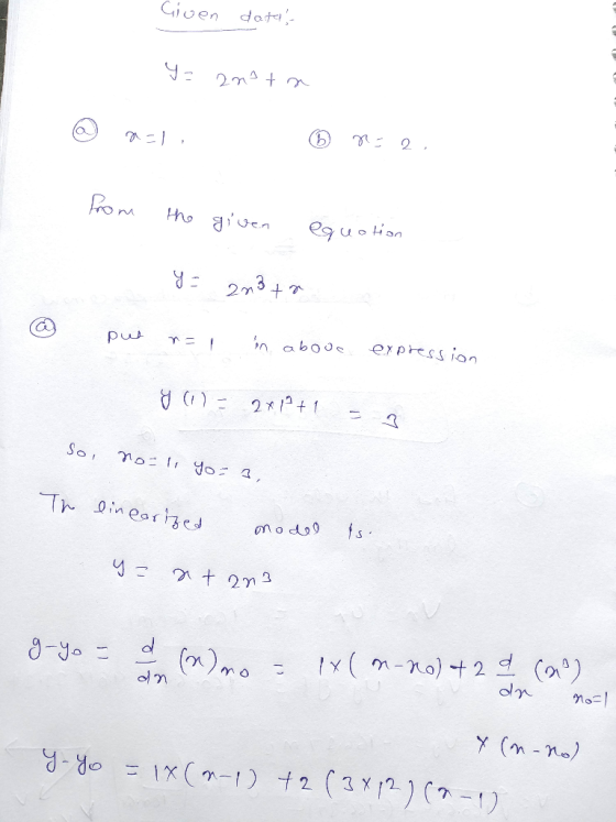 Given datas @ al. © m2 0 g 2, from the given equotion y = 273 to be put n=1 in abouc expression y (1) - 2x19+1 - 2 So, no li