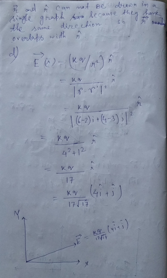 u and i can not be drawn in a Single graph in because they have the same direction. so r oreld overlaps with 7. E ) = (ka/22)