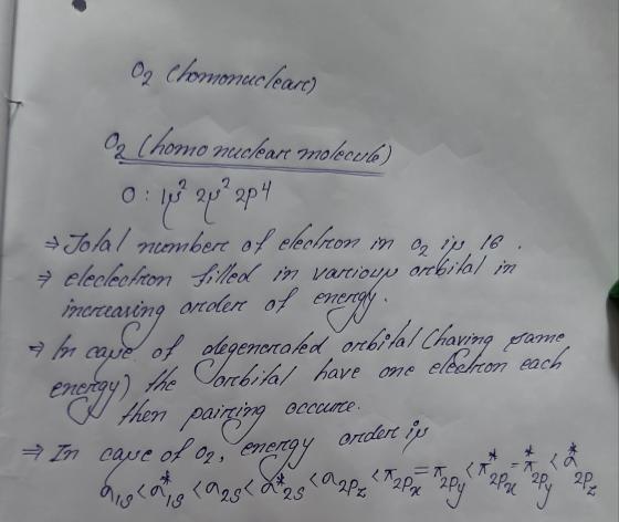 02 Chomnonuc /eart) Oz Chomo mucleare molová) O: 1020% 2p4 → Total nomber of electron in Of ie 16. → eleclectron Silled in va