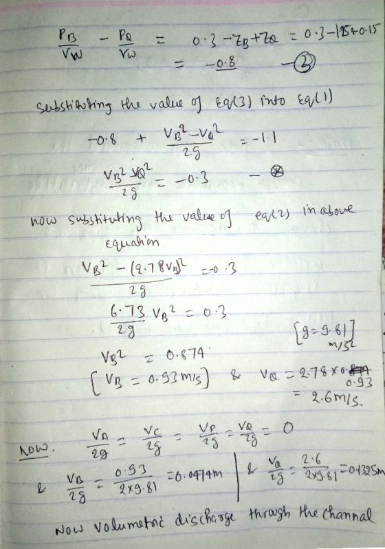 B - Pen 0.3-7R + 20 = 0.3-185+0.15 Vw substituting the value of Eq(3) into Eq11) -0.8 & VB²-vo? =-11. 28 Vg2 V6 2 -0.2 25 now