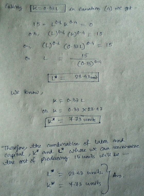 Cutting sko.B3L in canation (4) we get 15- 2016/04 0% (L.)046 (1-3004 = 15 oy (L.) 0:(0.231) 04 = 15 O = 15 (0.33 0.9 23.43 n
