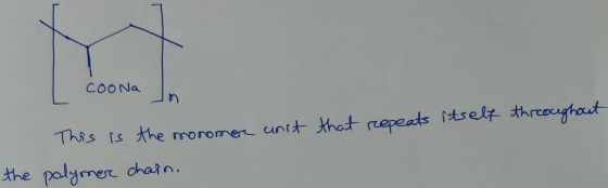 cooNa threoughout that repeats itself unit This is the monomer polymer chain. the