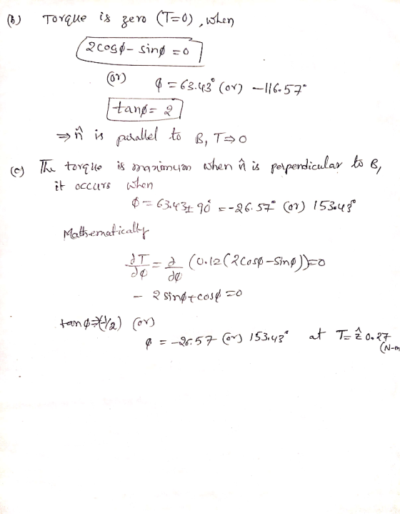 ToYueisgeno (T-0) , er (B 2cos- sing 6Y) tanp= patallel to , To (c/k tarU* ray hen is ten -26. 5C) 153.4 Matsematically (ou2C
