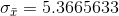 0 = 5.3665633