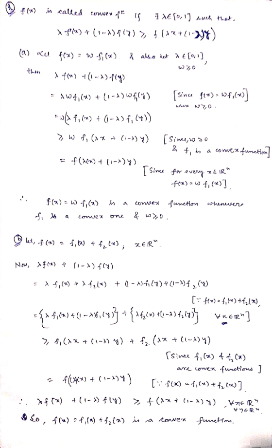 in called owwex f () 1 入E {o) uh thet. (a) uu thin -) 2 in a conwea function f(a) f(a) function henser Conex care bne ut, (a)