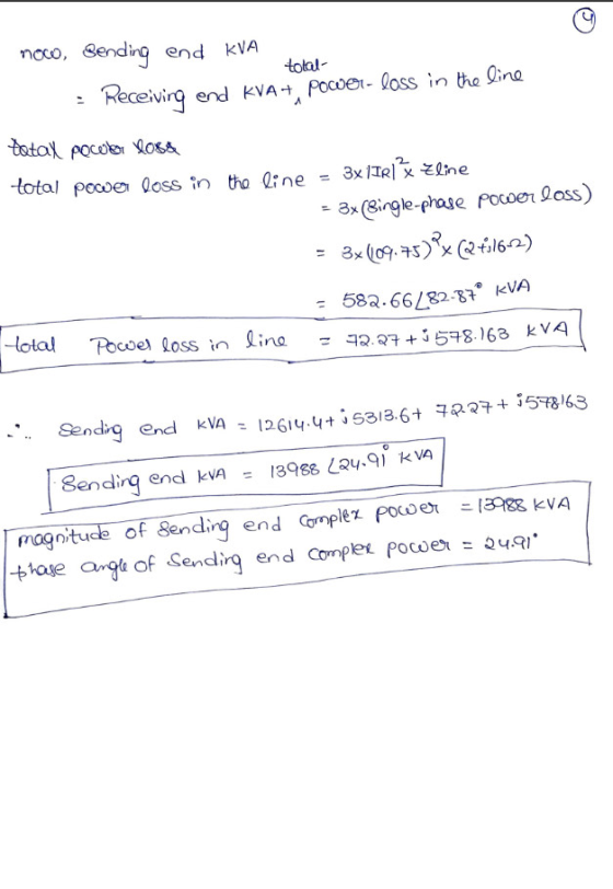 582.66_82-87° KVA total- noco, Bending end kVA Receiving end kVA +, power- loss in the line total pocos losa total power loss