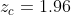 z_{c}=1.96