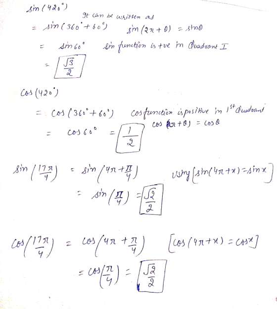 9t cam bwritten as Aim 36060 sm (2n+0) dm6 kn funition is tve n duadsont I J3 Ces (420) = Cos(30060) Cos funtion is pesiuve