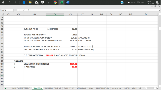 e 9 v 00:52 u * ENG 17-02-202024 - fix cX104 cu X cv cw cx cr cz DA DB DC DD DE DF - CURRENT PRICE = 414300/5000 = 82.86 REPU