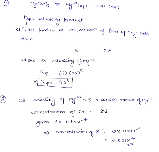 Ma(O,13 .mgt.2 ( a9 I -t. 2 он. (a9 ) comcertratn sall Her e 2 S as solubility o Ma 12 + 2 Con cerd nation 익 OH- : 4- 4-