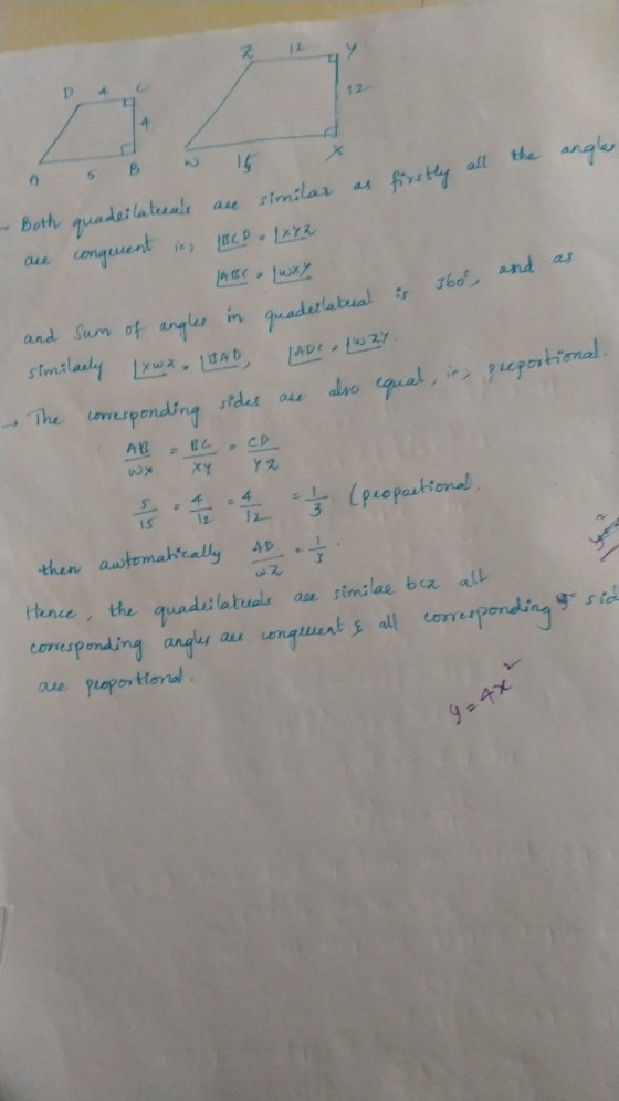 12 D 12 4 the angles 5 B similar as firstly all -- Both quadeilaturals are congement BCD (x72 ABC (wxy 360° and as in and sum