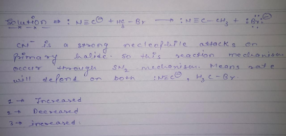 Solution : NECO + HC - By Pine EC-CHz + : BYO CN is a strong necleofheile attacks on Primary holide. So this seaction mechani