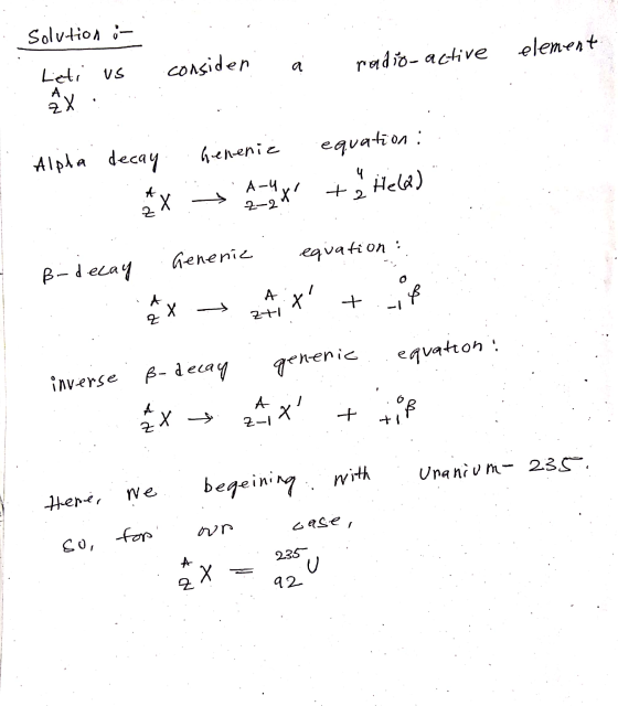 Solution - element Leti us pendio-active consider A ²x equation : Alpha decay henenie xx X - A-4x +2 Hela) 2-2 2 Genenie B-