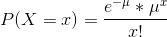 P(X = ?) - e-* Hl